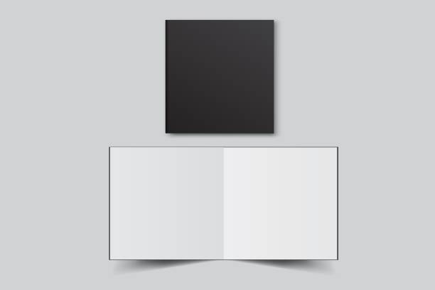 istock Open Leaflet, bi fold mockup template .Blank paper, thank you card, notecards, note paper, greeting card, wedding invitation, postcard, brochure or any creative work for presentation of your design 2205468013