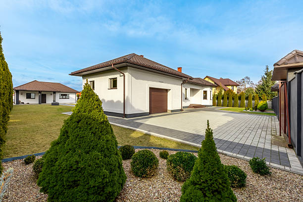 istock Spacious Modern House with Landscaped Yard and Garage 2205474142