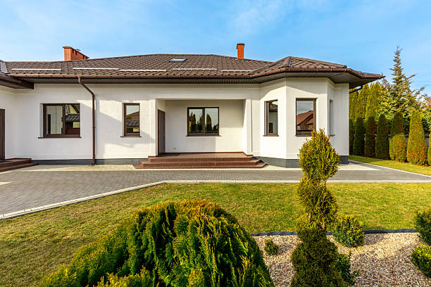istock Elegant Modern House with Garden and Terrace 2205474152