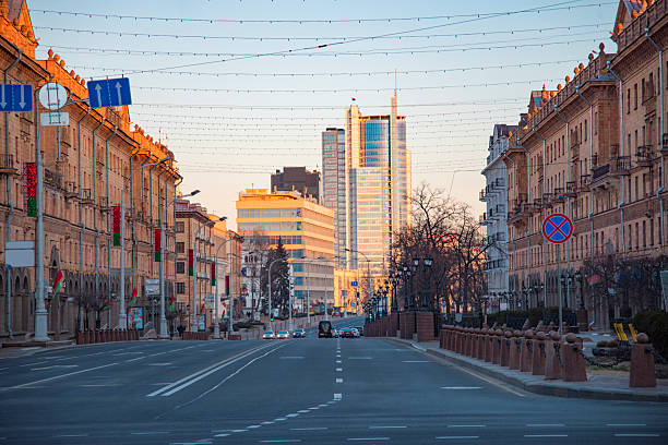 Minsk city center. capital of the Republic of Belarus