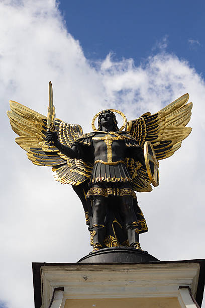 istock Archangel Michael sculpture in Independence Square in Kyiv 2205474533