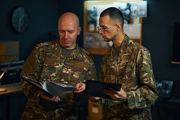 Discussing Military Strategy During Tactical Briefing