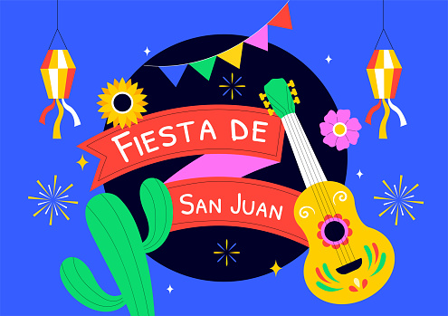 Fiesta De San Juan Vector Illustration Featuring The Celebration Of fiesta-de-san-juan-vector-illustration-featuring-the-celebration-of