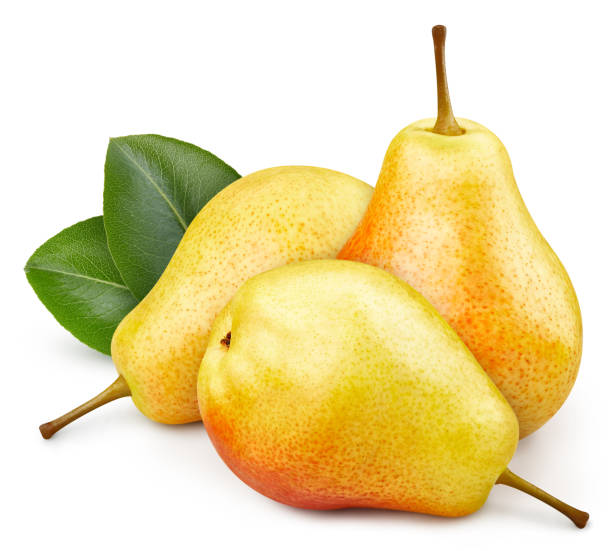 istock Isolated yellow pear on white background 2205479167