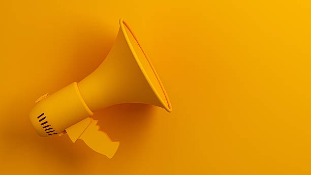 istock Yellow Megaphone Announcement Communication 3D Icon 2205484726