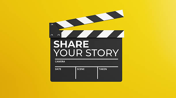 istock 3D Clapboard Share Your Story Communication Concept 2205484733