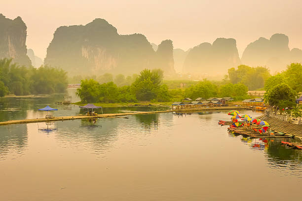 istock Sunset in the River Li, China 2205484823