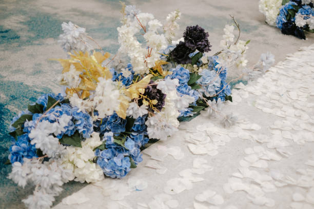 istock Elegant Floral Arrangement Featuring Hydrangeas and Delicate Petal Details 2205484904