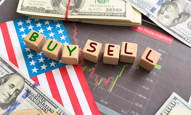 istock Stock exchange market graph analysis background 2205487388