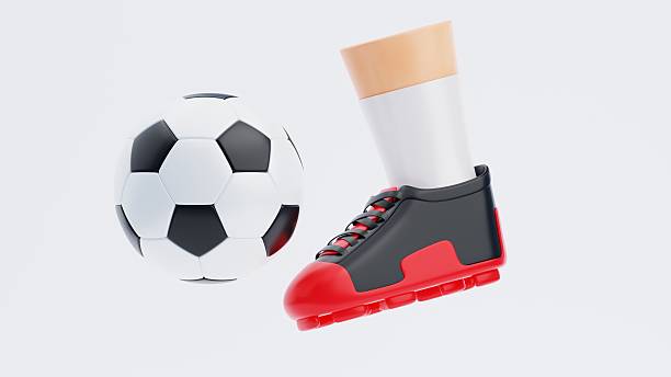 istock Free Kick 3D Icon. Football kick 3d icon 2205490550