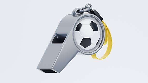 Football Whistle 3D Icon. Referee Whistle 3D Icon