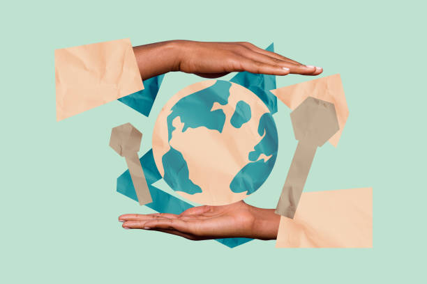 istock Composite sketch image design trend artwork collage of two hands hold earth planet travel summer season worldwide journey adventure 2205494835