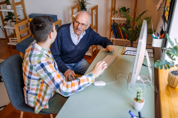 istock Spending time with older family member at home 2205500586