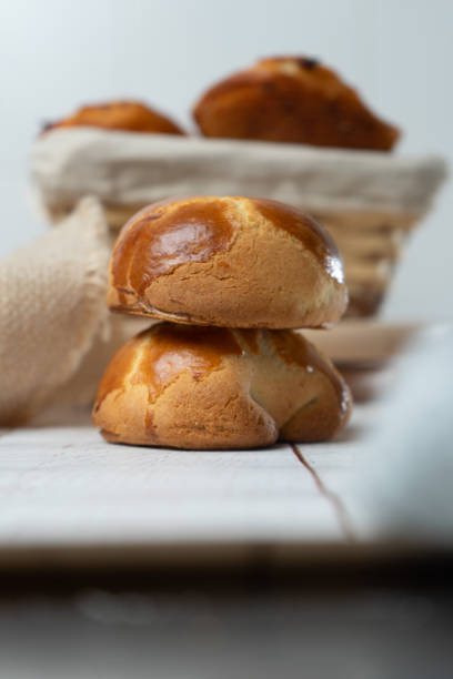 istock Neapolitan sfogliatelle on a wooden surface 2205504366