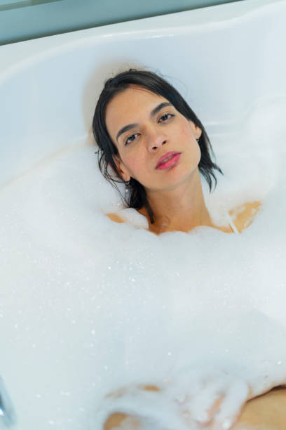istock Wellness And Relax Concept. Woman Resting In Bath 2205508616