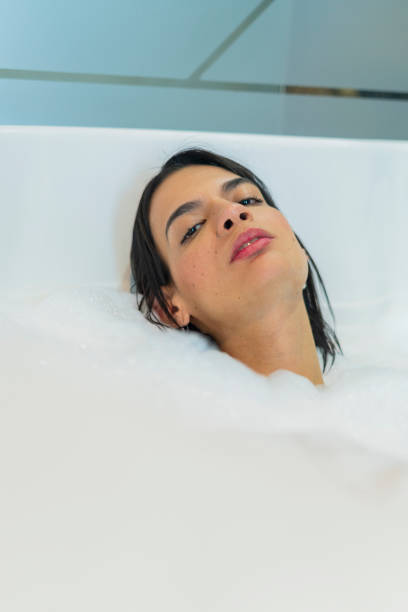 istock Wellness And Relax Concept. Woman Resting In Bath 2205508642