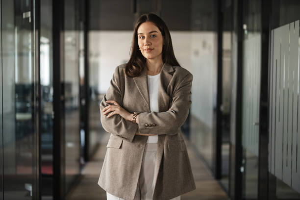 istock Confident Businesswoman in Modern Office Space 2205508742