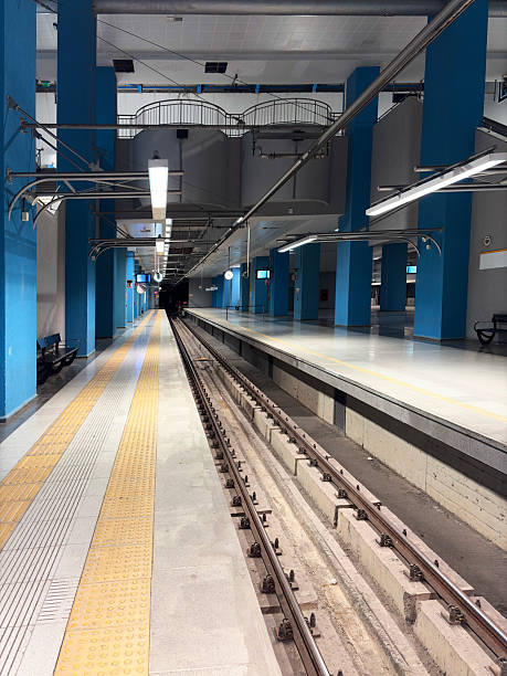 Empty metro station in istanbul, Turkey