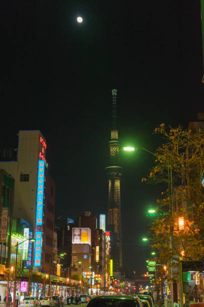 istock Tokyo Skytree and streets at night 2205512475