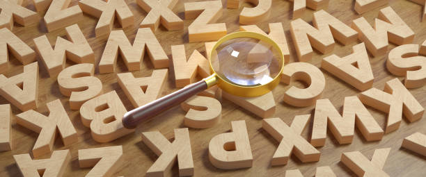 istock Magnifying Glass Letters Illustration: Research and Learning 2205514570