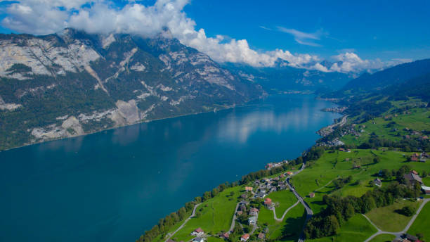 istock Aerial view around the lake Walensee in switzerland 2205518182