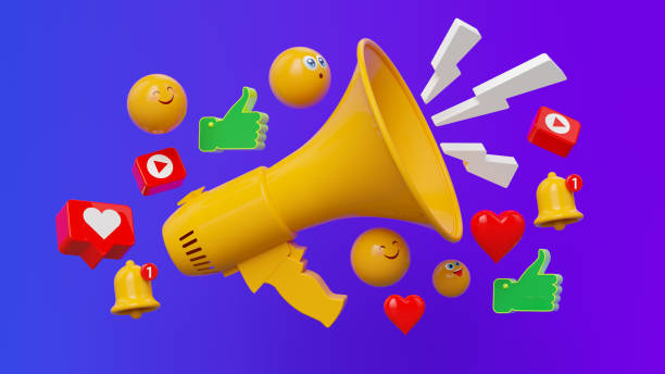 istock Megaphone Social Media Illustration: Digital Announcement 2205519468