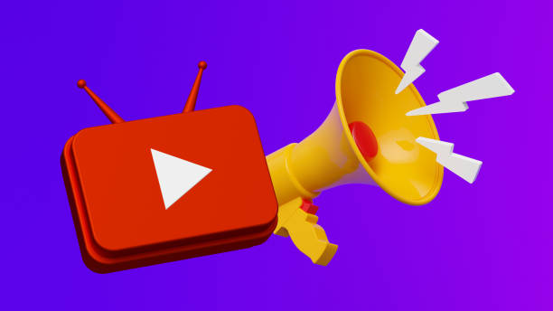 Megaphone YouTube Illustration: Video Announcement