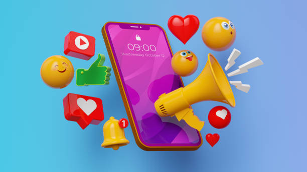istock Smartphone Megaphone Illustration: Social Media Announcement 2205519498