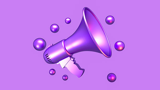 istock Purple Announcement Communication Bubbles 2205520808