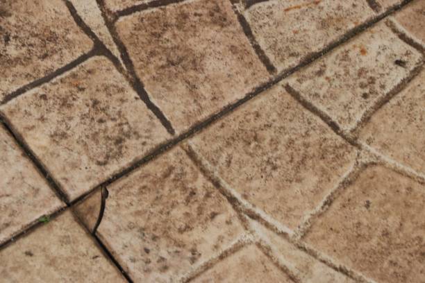 istock A close-up view of a dirty tiled floor with a textured pattern 2205524397