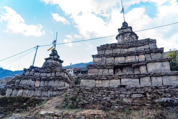 istock Landscape  View of Chorten stupa 2205526454
