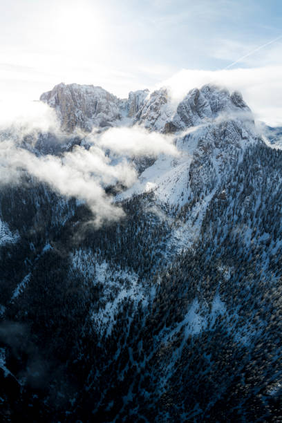 istock Cima Dodici in Winter: Val di Fassa, Dolomites Majest 2205532075