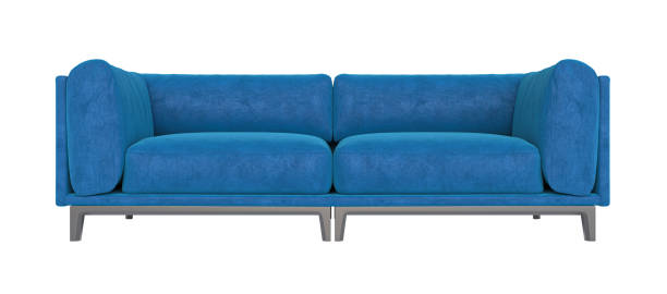 istock Modern blue sofa isolated on white background representing comfort and style 2205534192