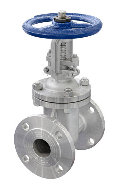 istock Large steel industrial shut-off valve 2205536062