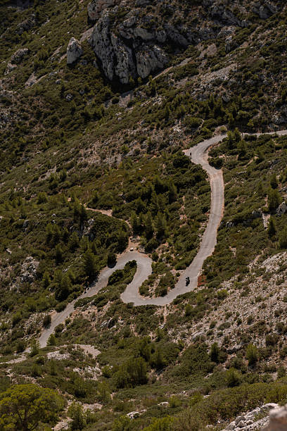 istock Motorbike on serpentines 2205541565