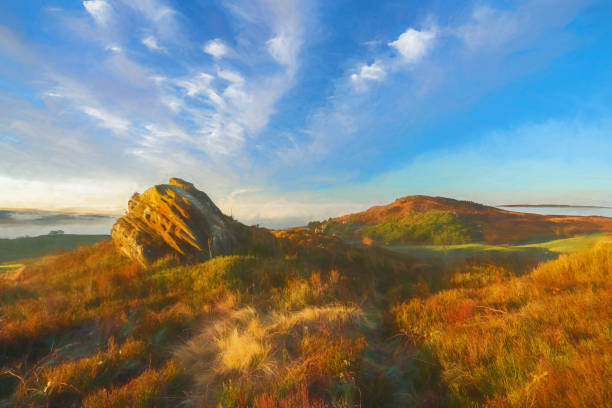 istock Hen Cloud and a sunrise winter cloud inversion in the Staffordshire Peak District. 2205544183