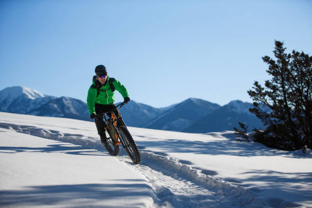istock Winter Fat Bike Rider 2205554430