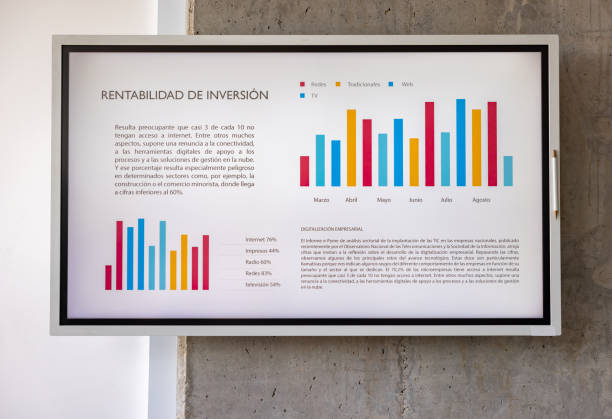 Information display sign at a digital bus stop