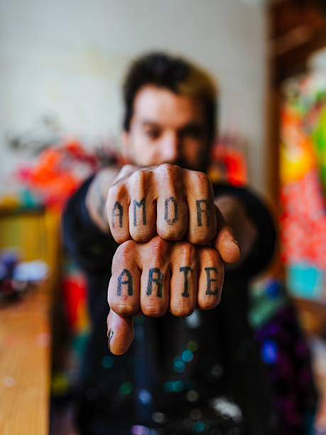 istock Tattooed Knuckles with 