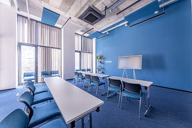 istock Interior of modern conference room. Modern college study room. Clean office, lecture room 2205567269