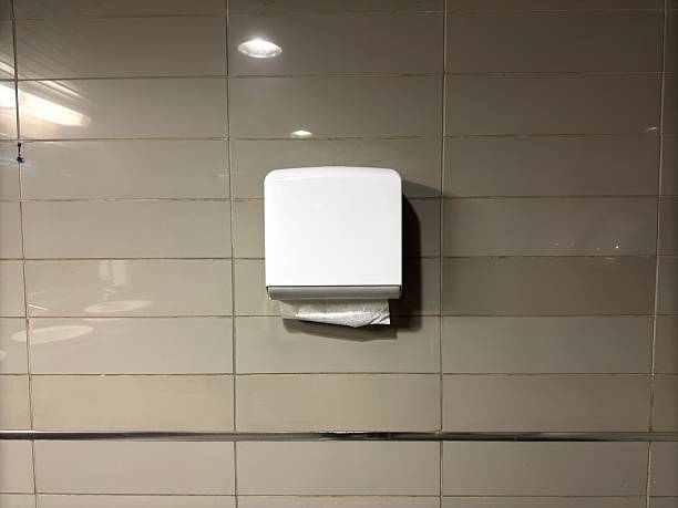 istock Automatic paper tower dispenser in metal box 2205568155