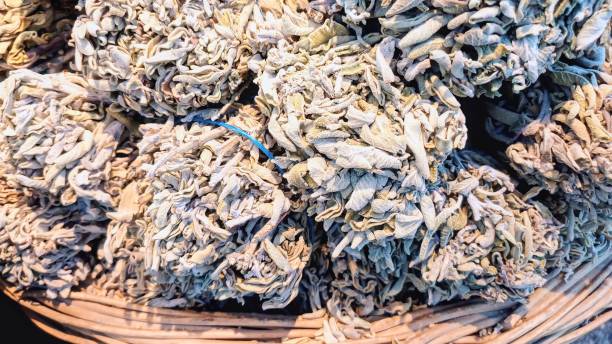 istock Bunch of dried flowers, lavender, sage 2205570842