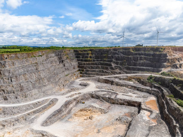istock Drone view of Cornelly Quarry in Wales, UK 2205573030