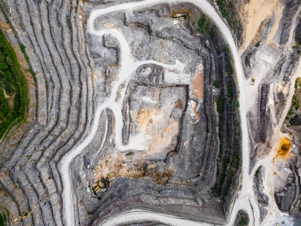 istock Drone view of Cornelly Quarry in Wales, UK 2205573091