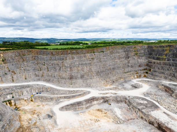istock Drone view of Cornelly Quarry in Wales, UK 2205573163