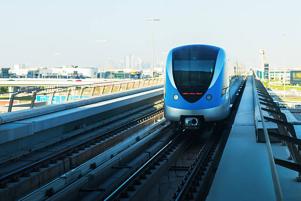 istock Dubai metro train in the United Arab Emirates. 2205573813