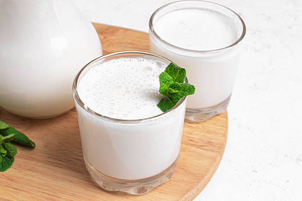 istock Turkish traditional fermented drink ayran, kefir or buttermilk 2205581598