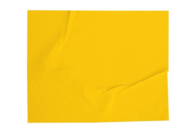 Textured yellow paper displays a unique crinkle, inspiring creativity and art.