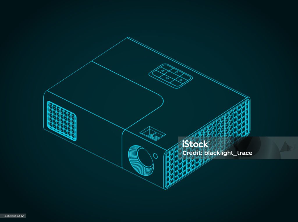 Multimedia Projector Drawing Stock Illustration - Download Image Now ...