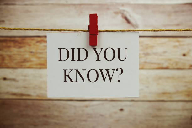 istock Did you know? text on paper card hanging on the wall with Clothespins 2205587943